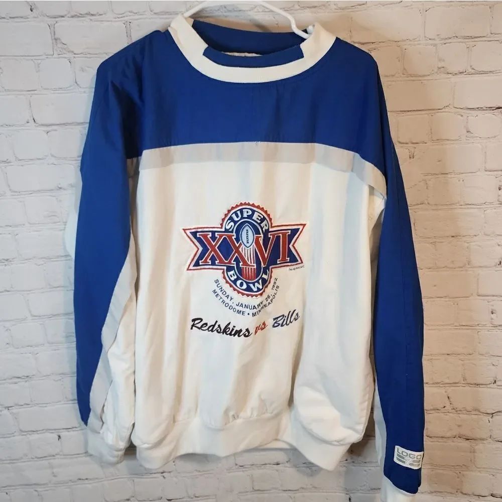 Men's Vintage Logo 7 NFL "Super Bowl XXVI" puffy sweater, size XL